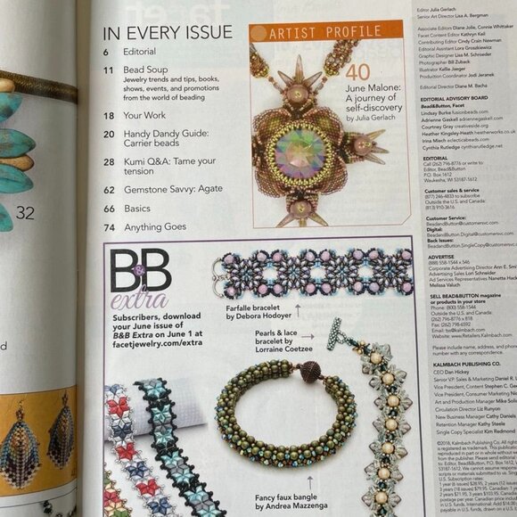 Bead & Button Magazine Jewelry Crafting Book u June 2018 Issue Beachy Bangles - Picture 5 of 8